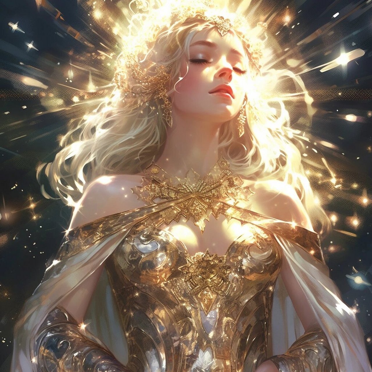 ai绘画 好看的女生头像 圣女头像