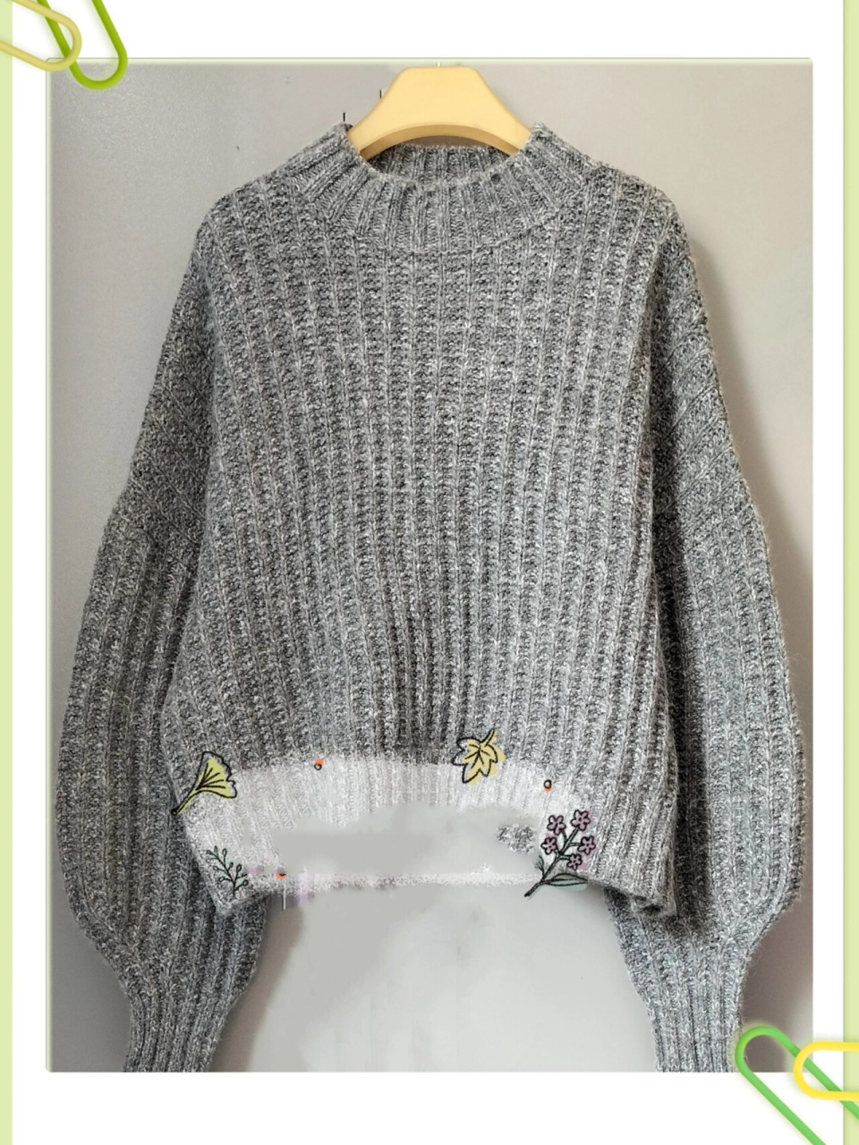 宽松套头毛衣(附图解) 仿织大狸猫的钩针衣,我改成棒针款了,袖子比较