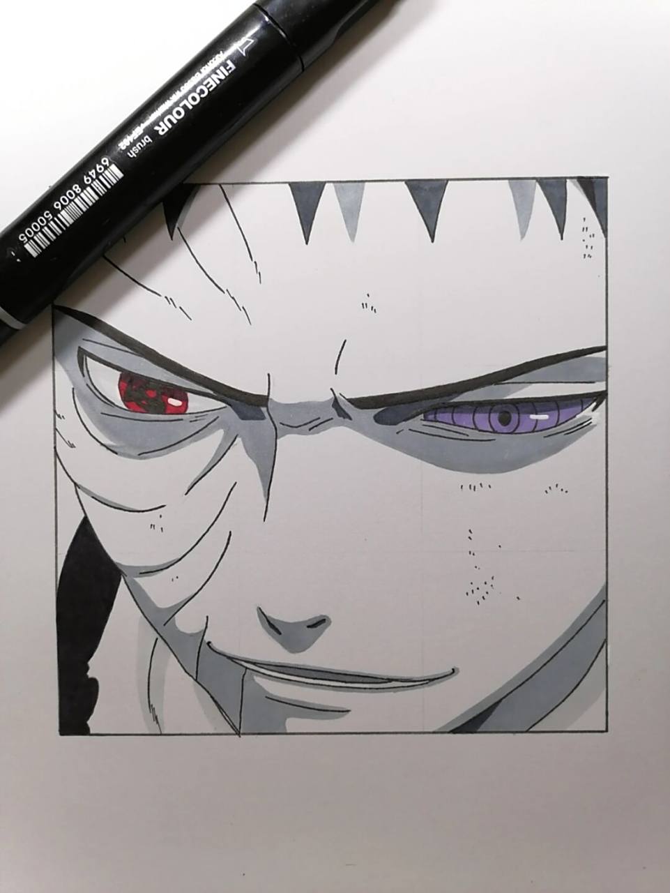 带土教程 #火影忍者# #手绘教程# #带土