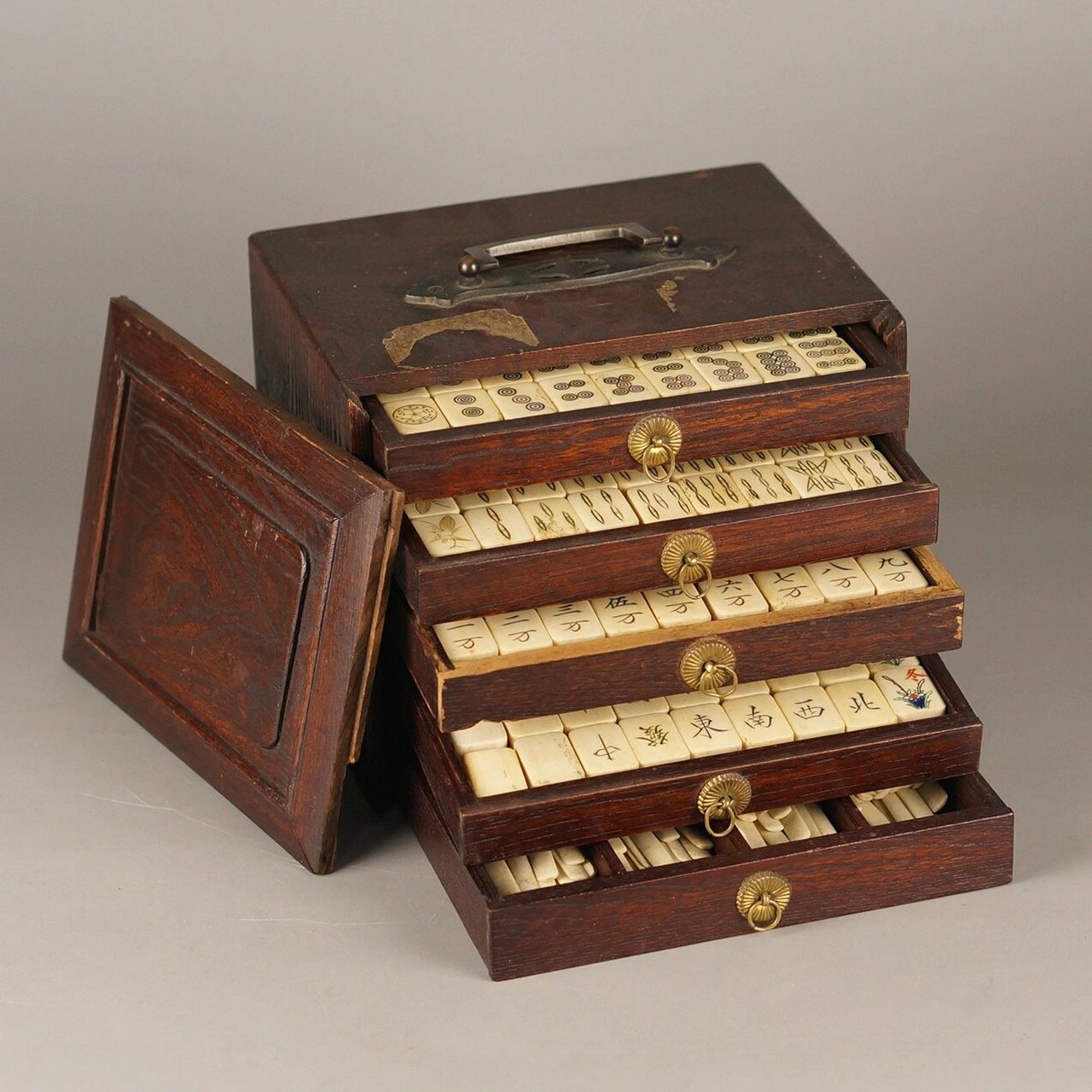 古董老麻将牌 古董老麻将牌 竹骨制麻雀牌