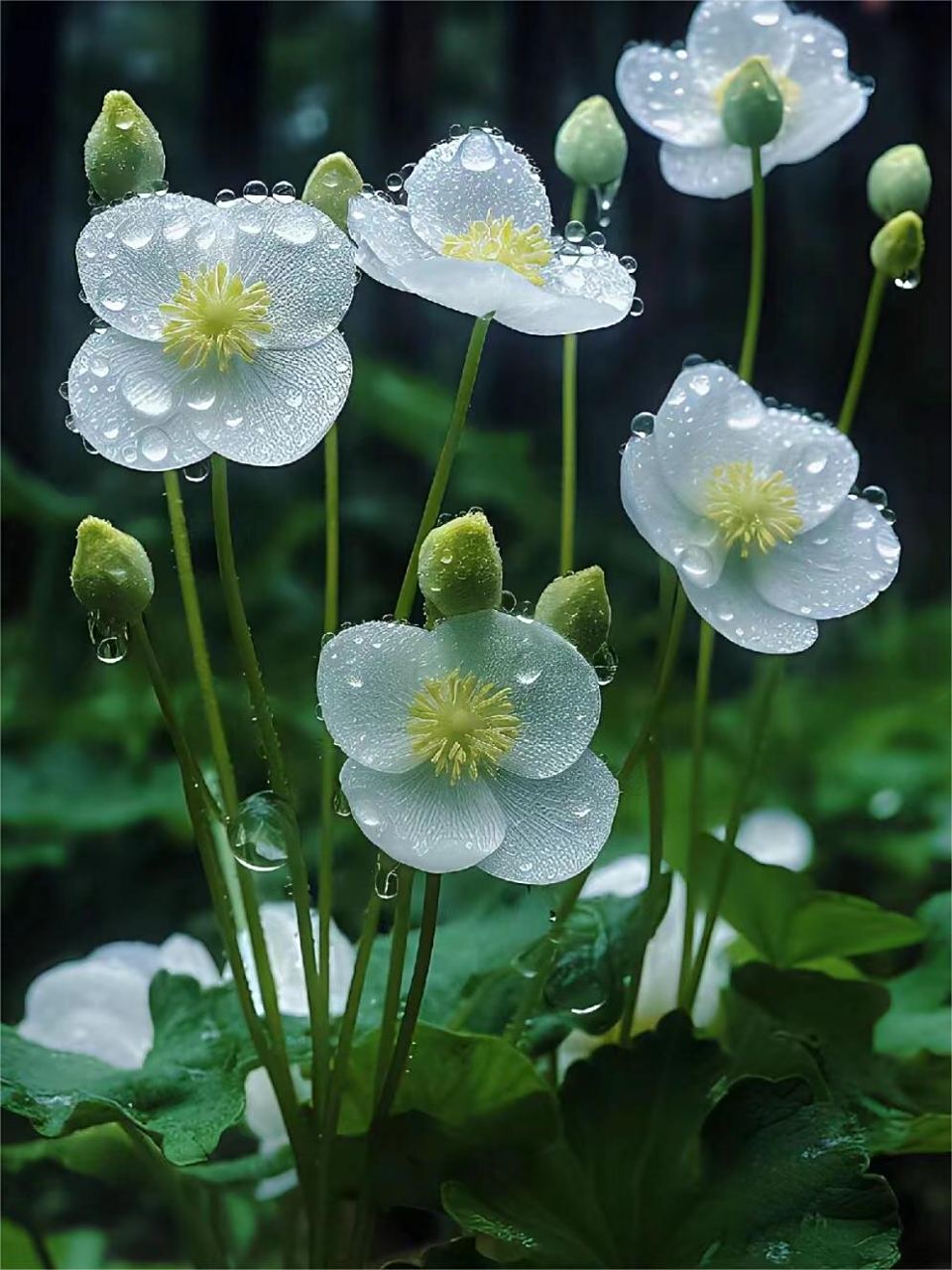 每周一个花草养护知识丨山荷花 山荷花是山荷叶的花,下雨遇水时,白色