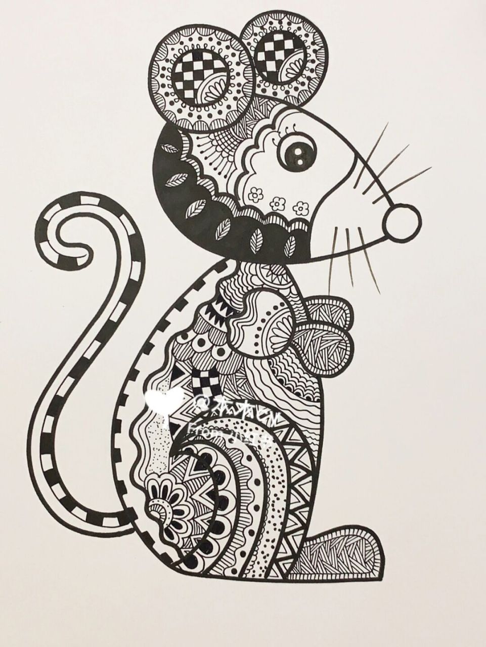 线描# #画画# #创意线描# #黑白线描