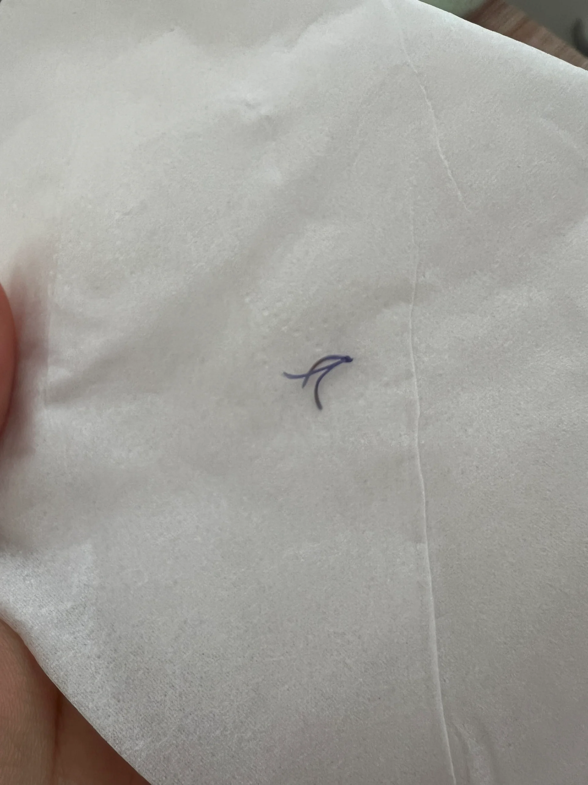 环扎一个月后脱落的线头