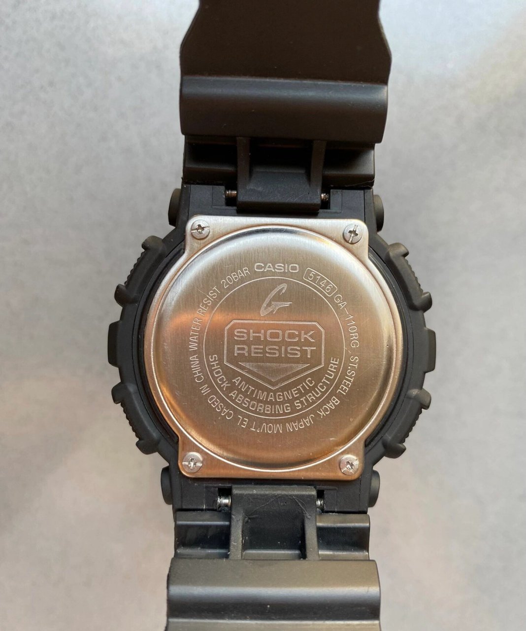 卡西欧黑武士黑金手表 卡西欧黑武士黑金ga-110rg学生潮流运动防水