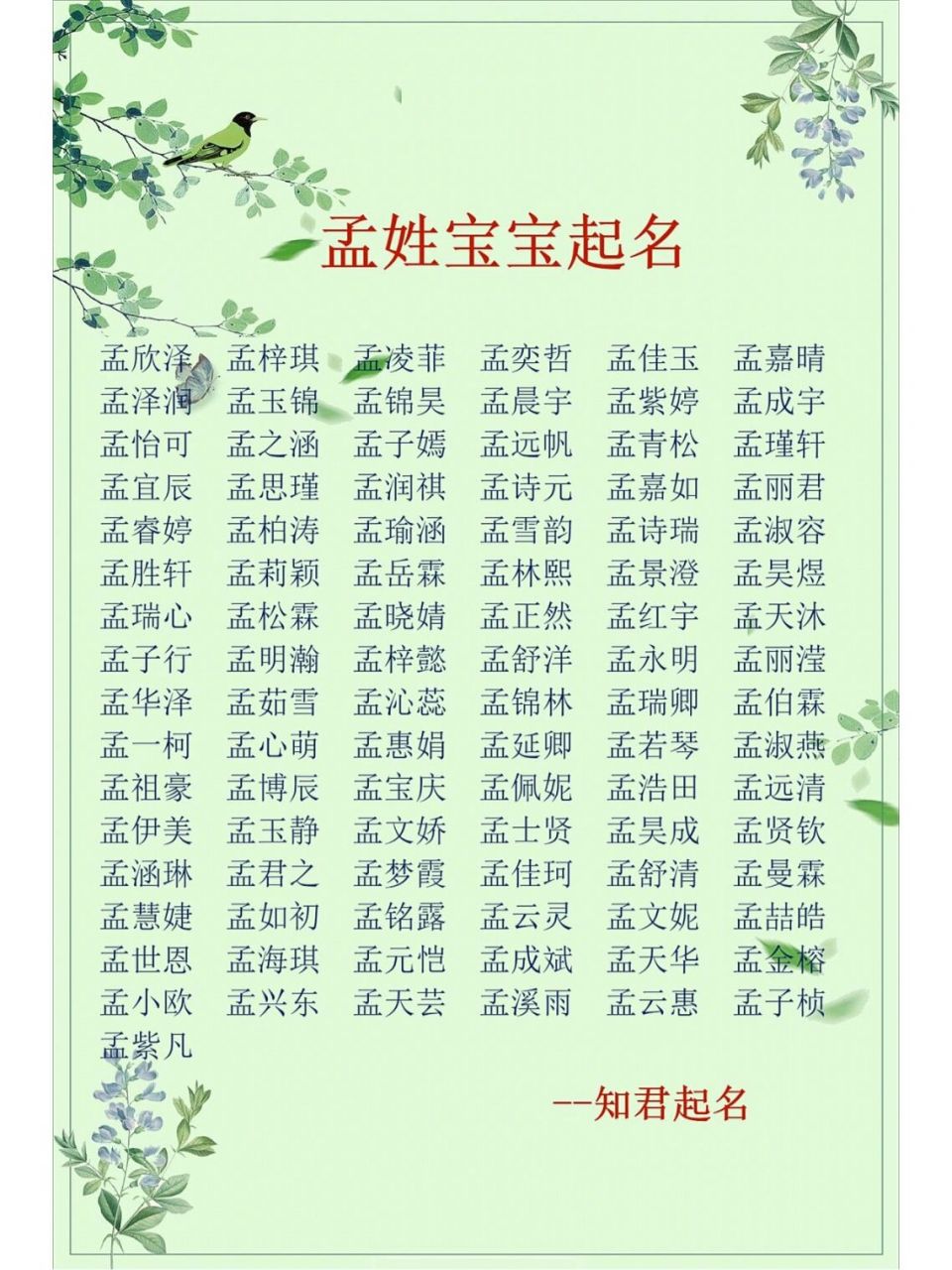 孟姓宝宝起名改名|男孩女孩名字大全 9797令人惊艳的宝宝名字,供