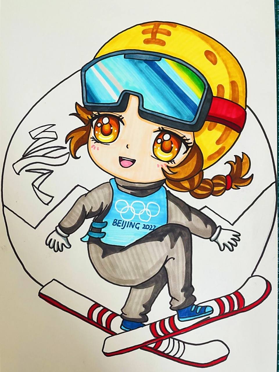 今日分享q版动漫之2022年冬奥会冠军谷爱凌 从天才少女到奥运冠军,又
