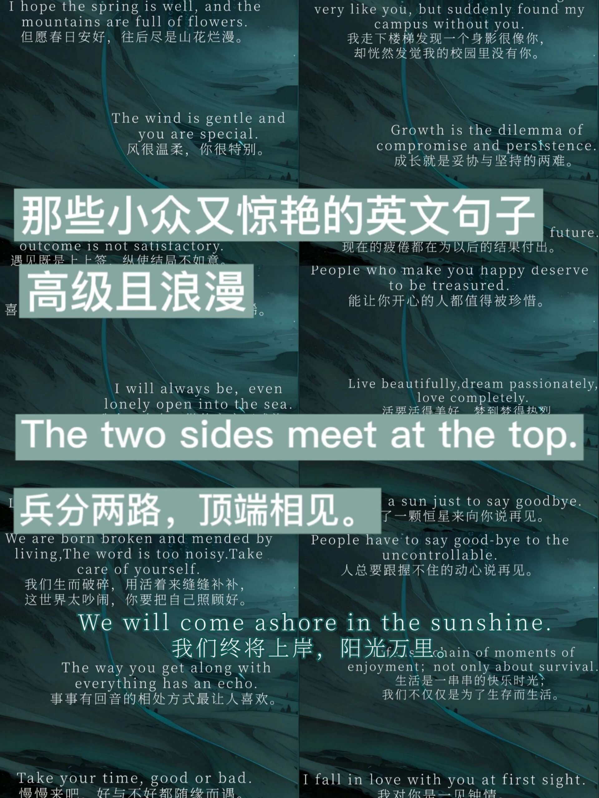 那些小众又惊艳的英文句子