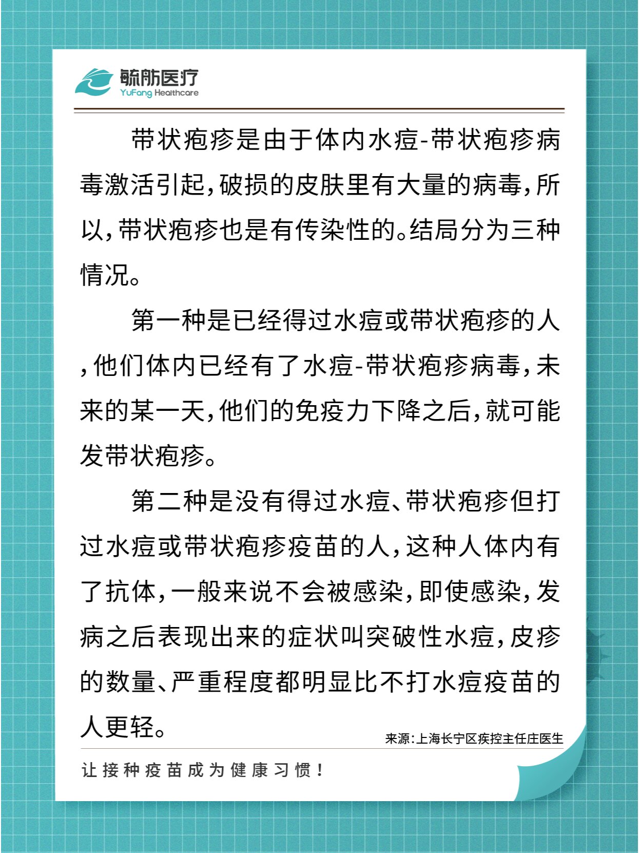 今天分三种情况和大家说一下关于带状疱疹的传染问题 带状疱疹崭鲻