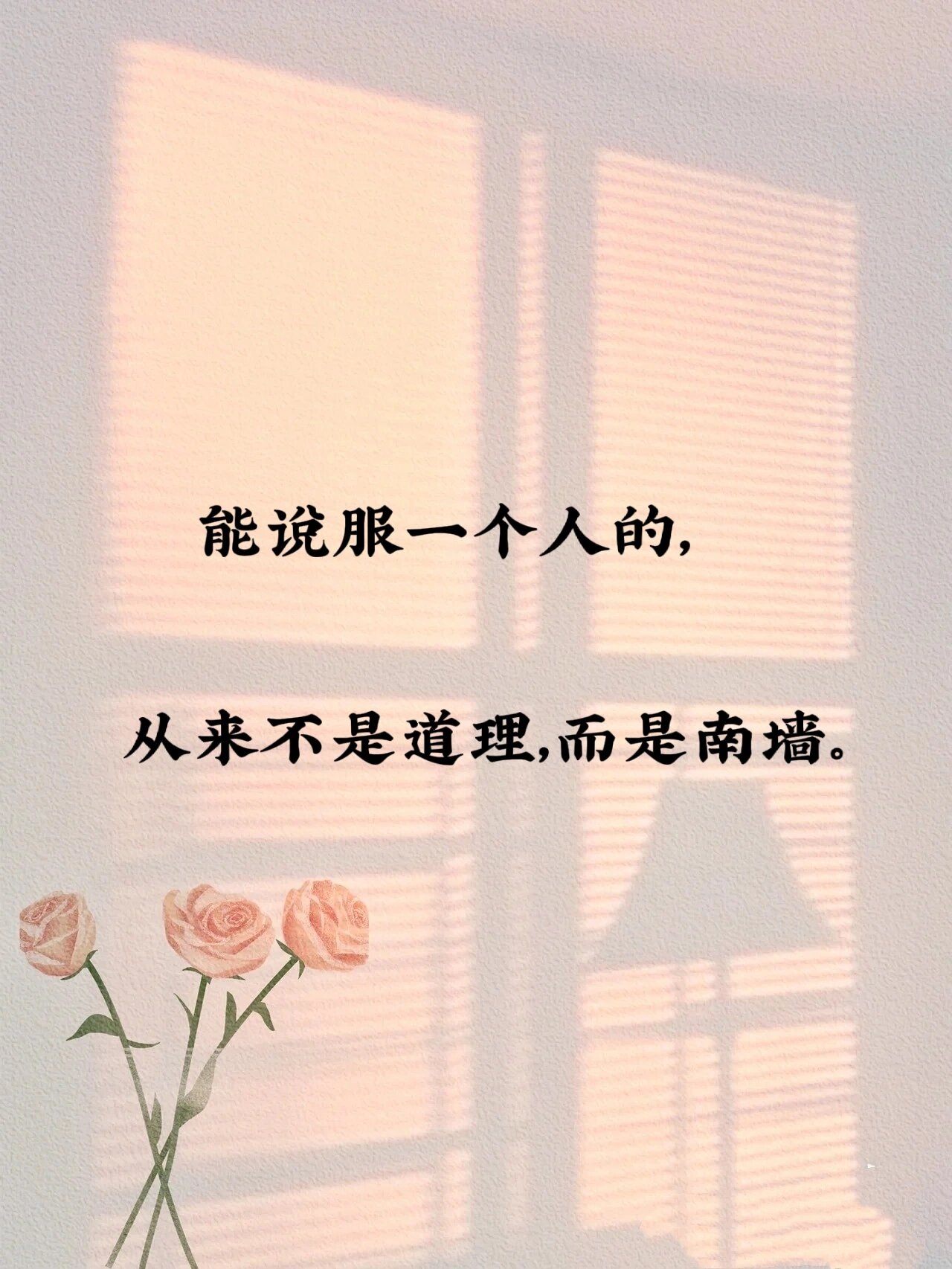 能说服人的从来不是道理,而是南墙