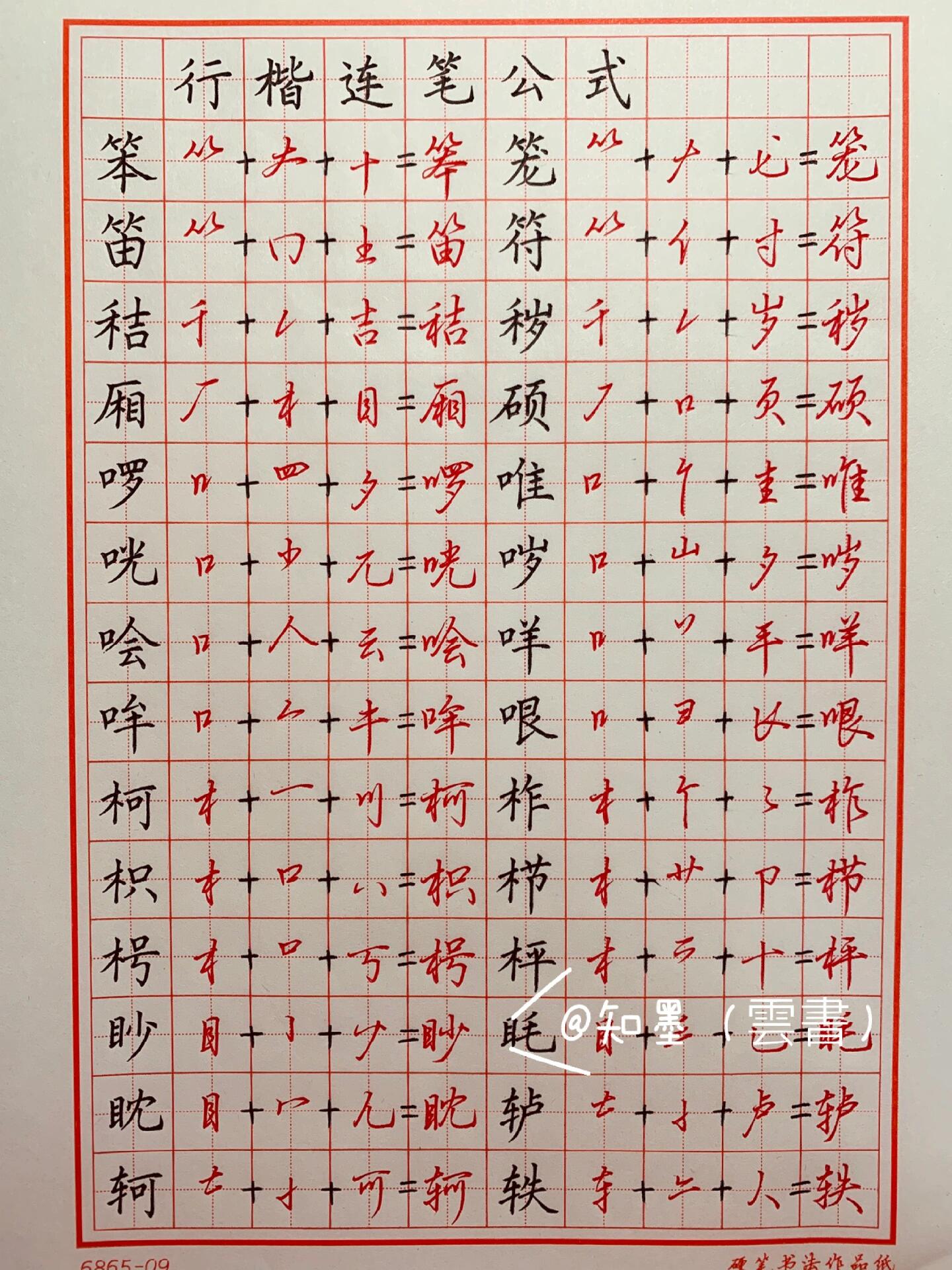 行楷常用700字