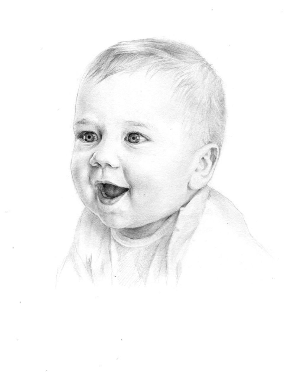 素描头像-小婴儿 及一些作画步骤 小婴儿要表现脸上肉嘟嘟的感觉 同样