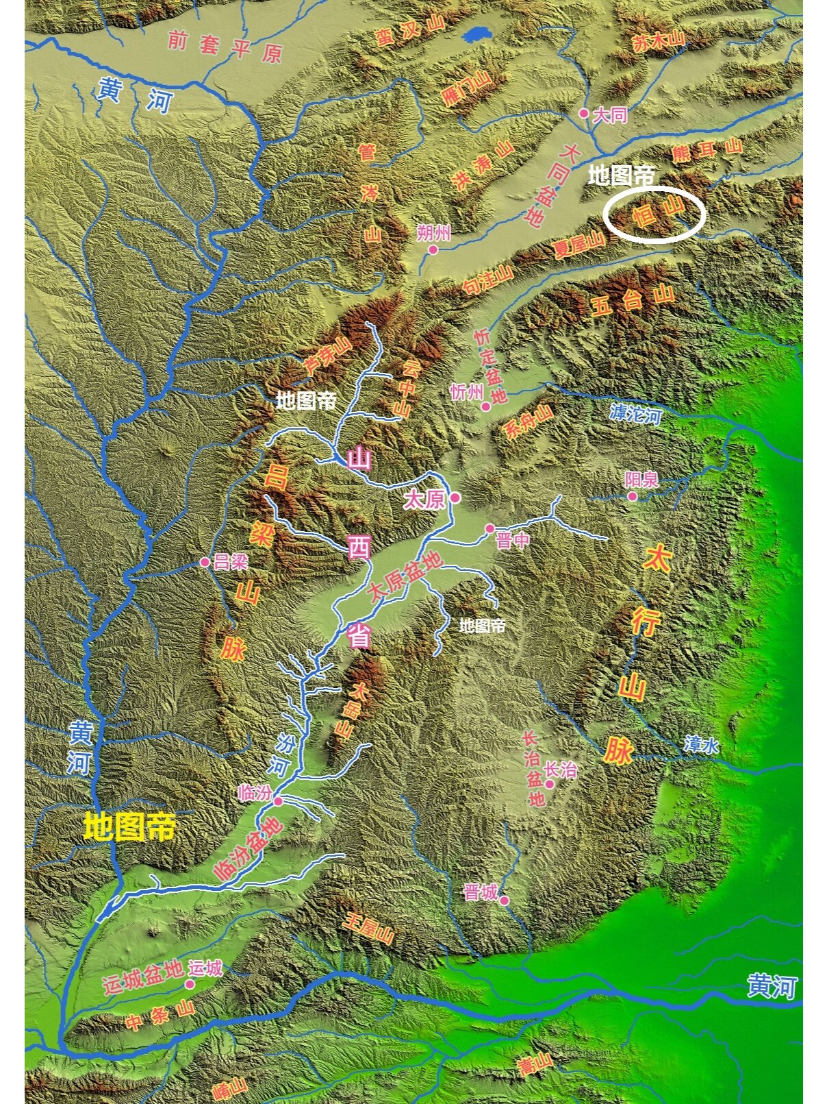 恒山古称玄武山,崞山,高是山,玄岳,常山等,是五岳当中的北岳