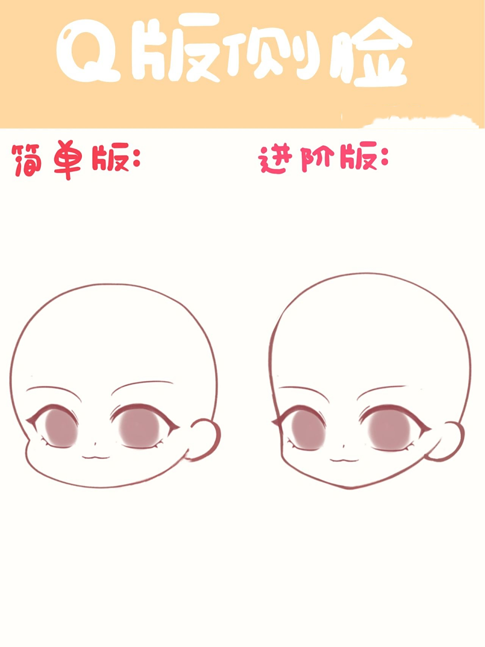 q版教程 | 亲妈级q版脸型,四步教你画侧脸 被大家催催的q版四分之三