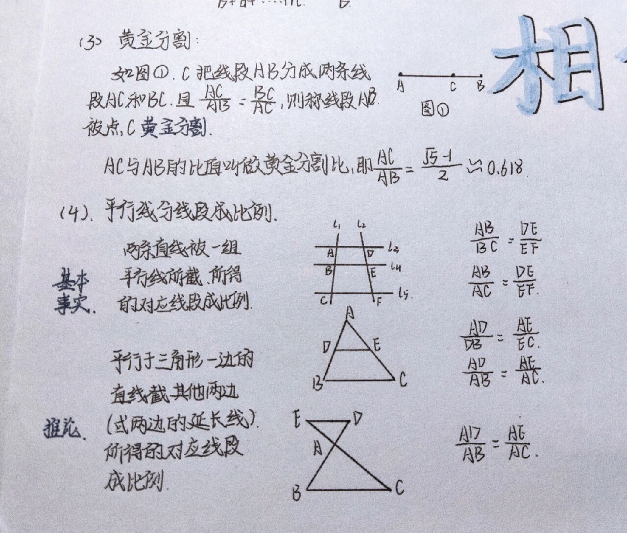 初三相似形思维导图图片