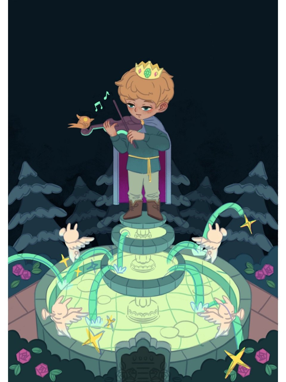 快乐王子|💙 附绘画过程     "你为什么不能像快乐王子那样呢?