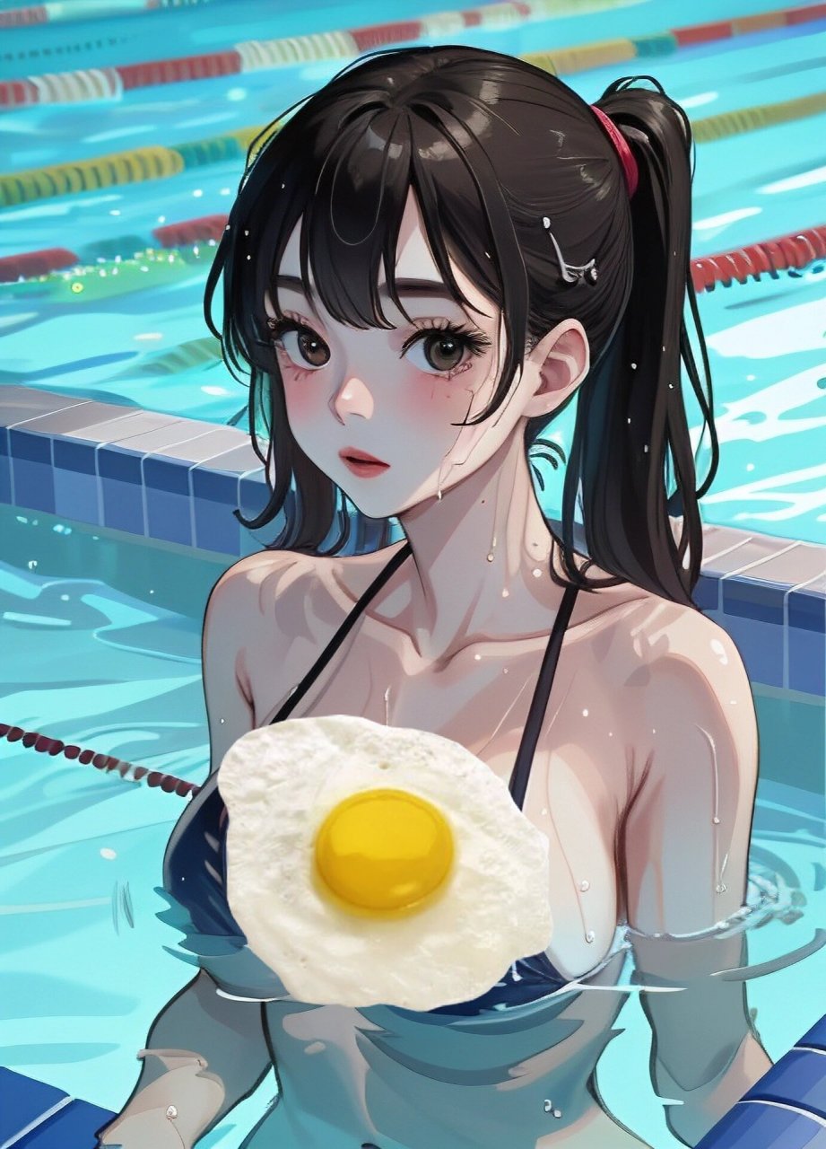 ai绘画动漫泳装模特