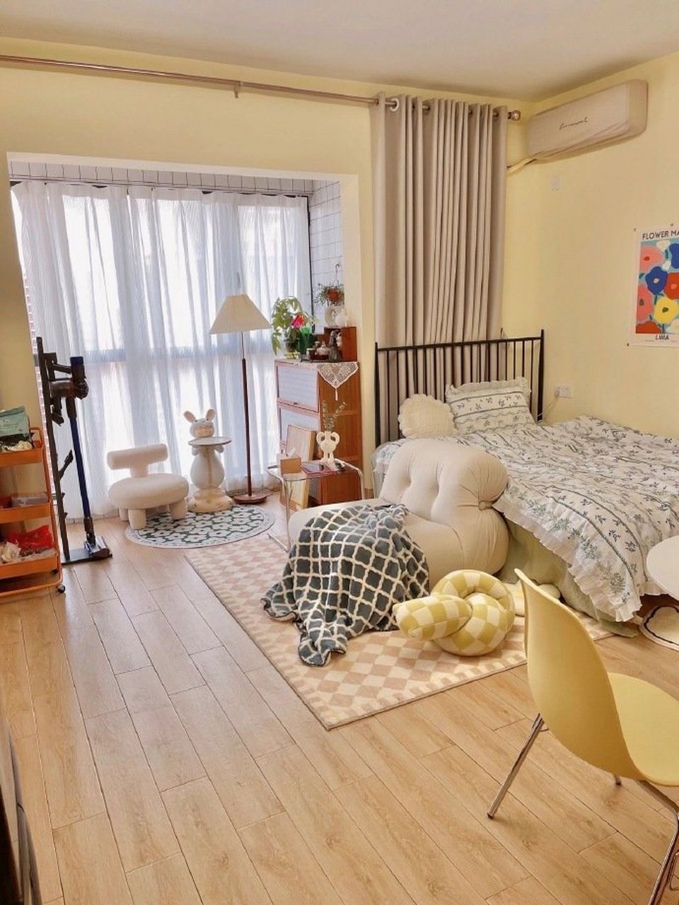 小姐姐30平米的单身公寓,太温馨了.  #我有一个家要设计# #造屋梦想