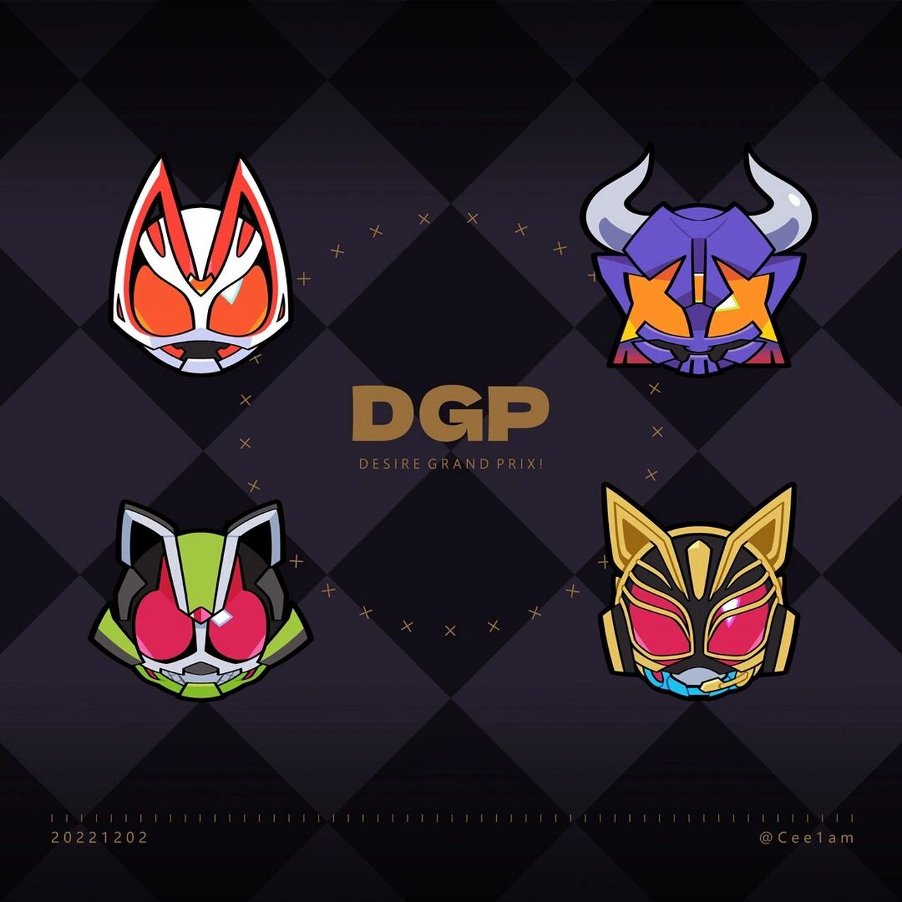 02假面骑士极狐 geats组 头像 极狐02霸牛90太狸01娜猫93