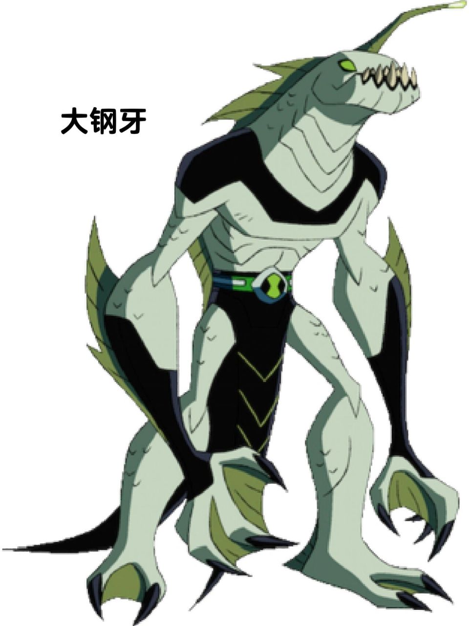 ben10全面进化外星英雄介绍(11) 大钢牙 英文名:ripjaws,词源"rip"
