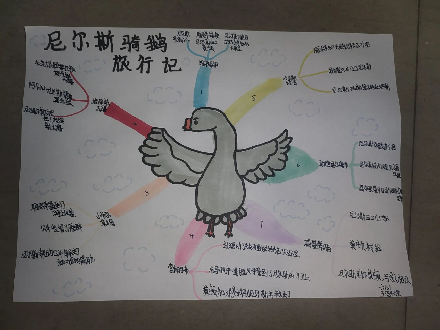 尼尔斯骑鹅旅行记 思维导图 熬了一晚上,就画了这样糟糕的画1 l的奶茶