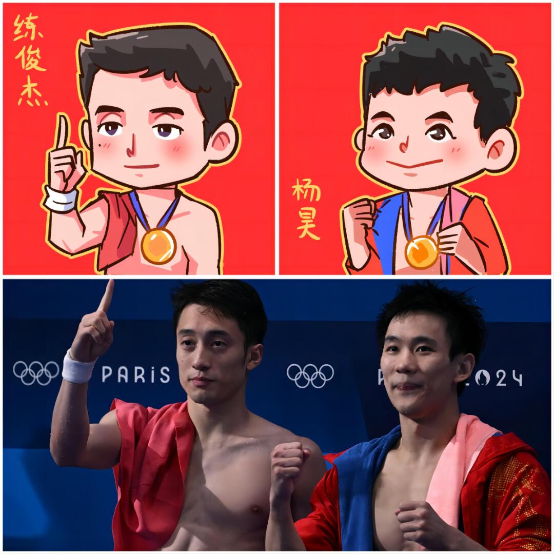 手绘q版奥运冠军|第4枚金牌05