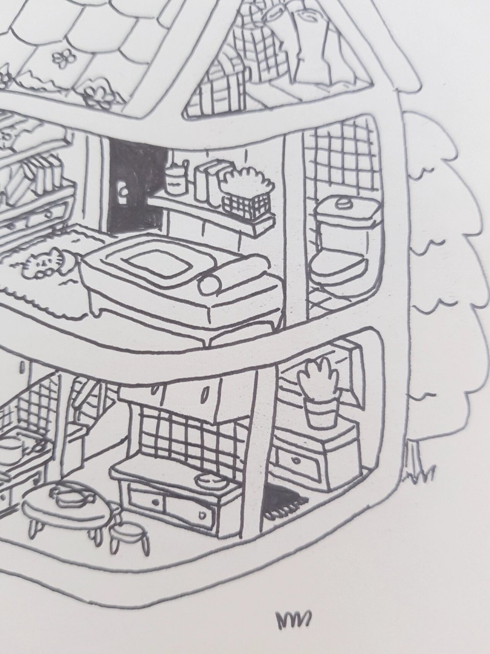 简笔画 | 我的家🏡🌸