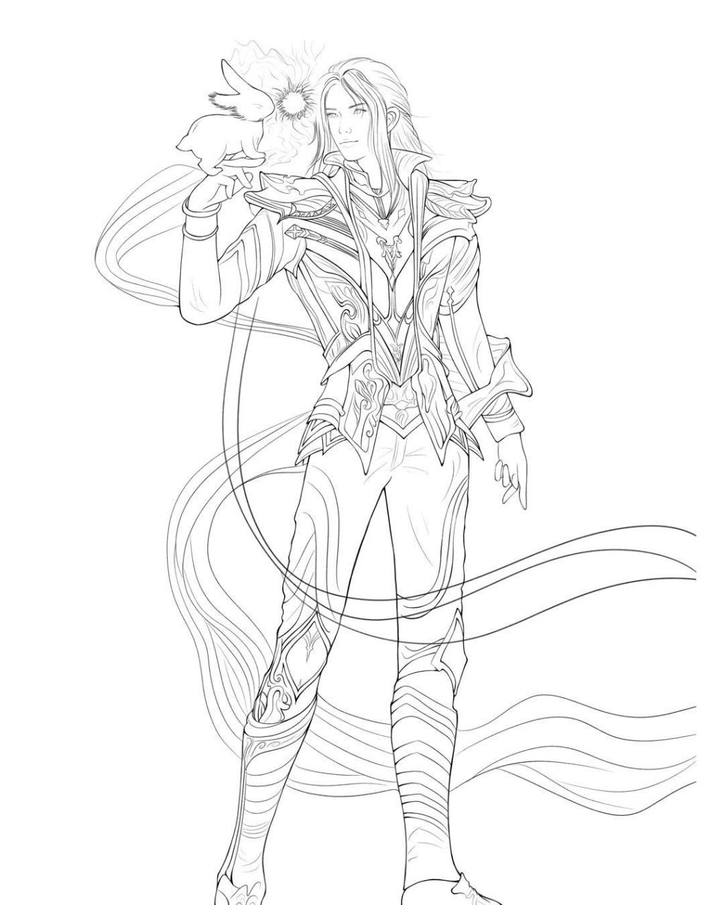 22张 线稿步骤 唐三 第22张啦