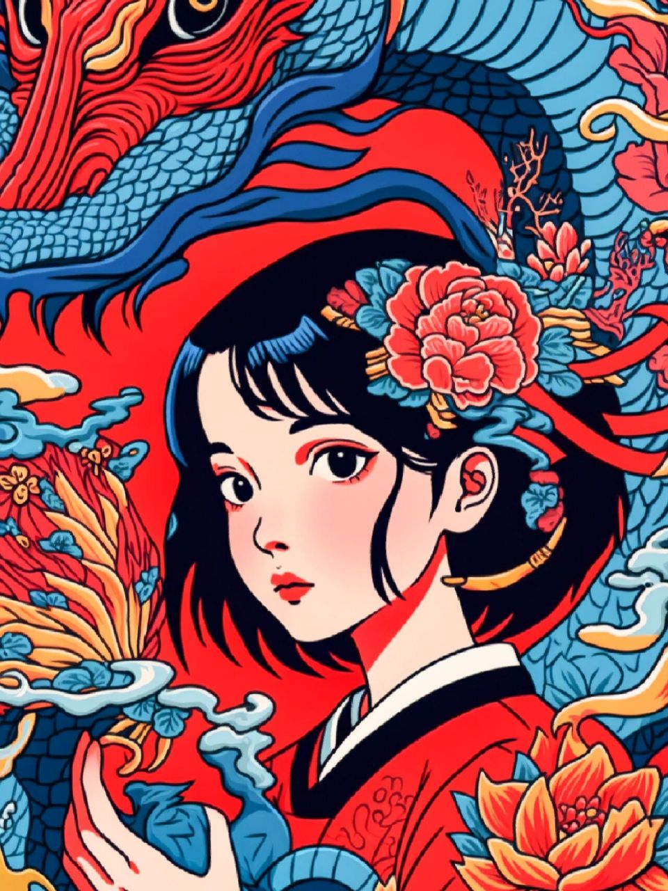 新春少女73年味满满的国潮头像!