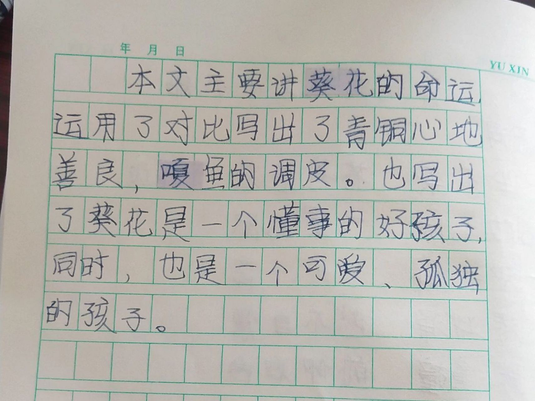 青铜葵花小木船读书笔记