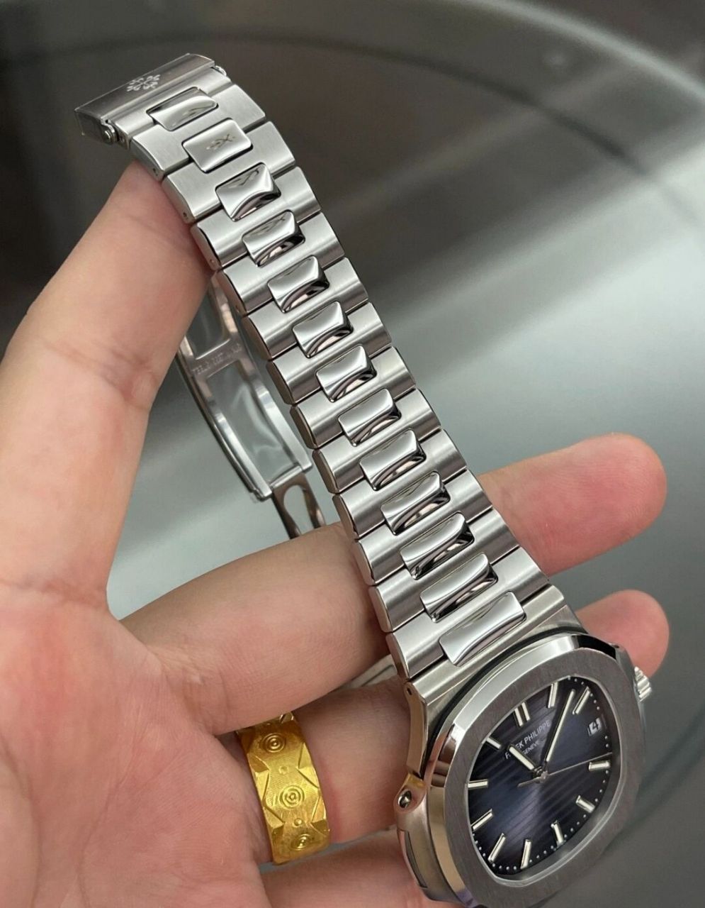 百达翡丽5711鹦鹉螺 百达翡丽buff盘 鹦鹉螺 5711 蓝盘 调色调得极好