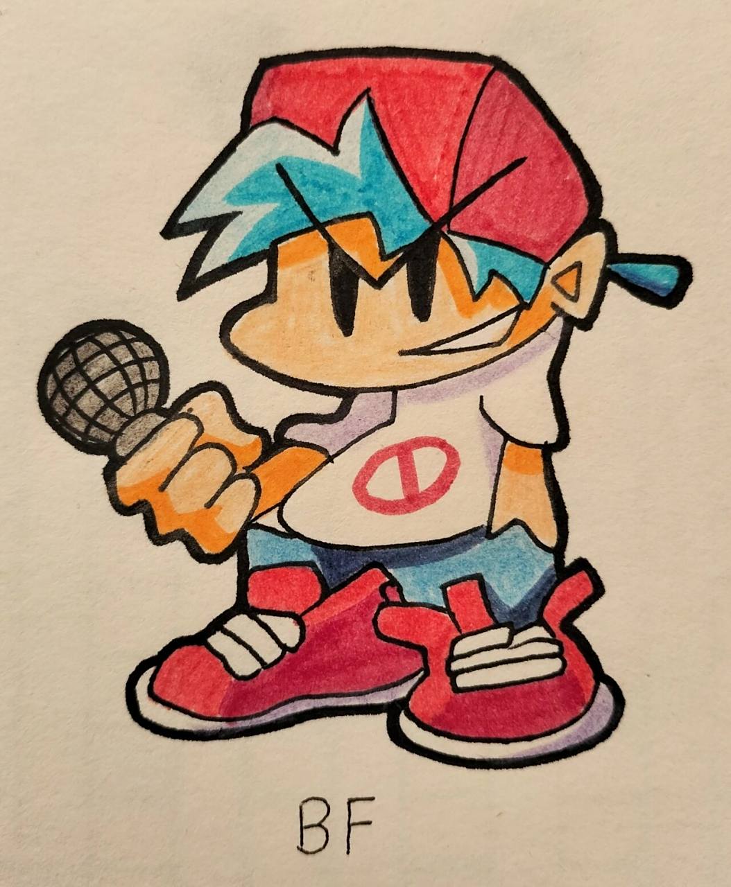 周五夜放克怎么画简笔画 周五夜放克游戏角色 茶杯头 bf sans 班迪