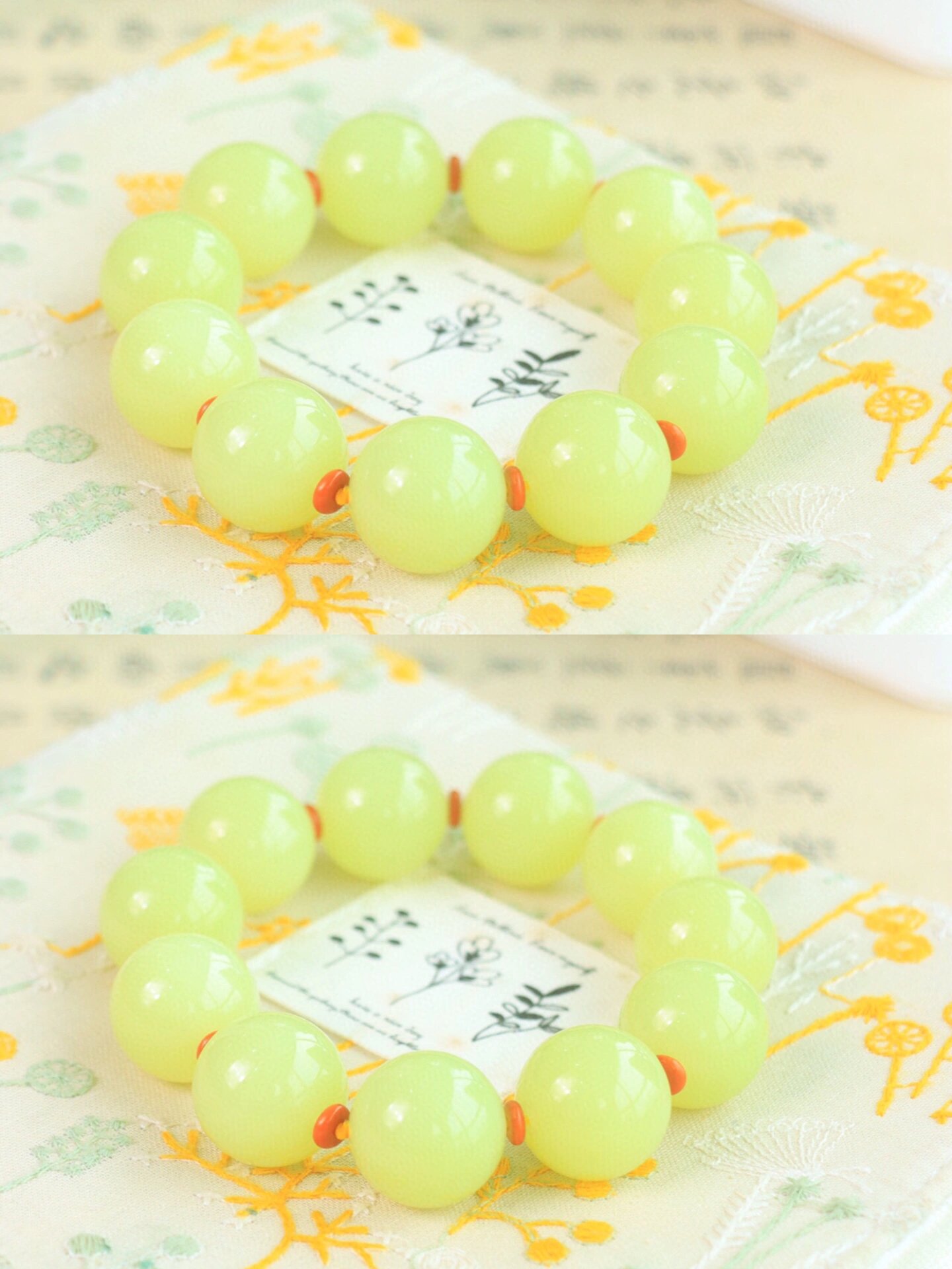 新疆和田玉若羌黄口手串,庄重又华贵