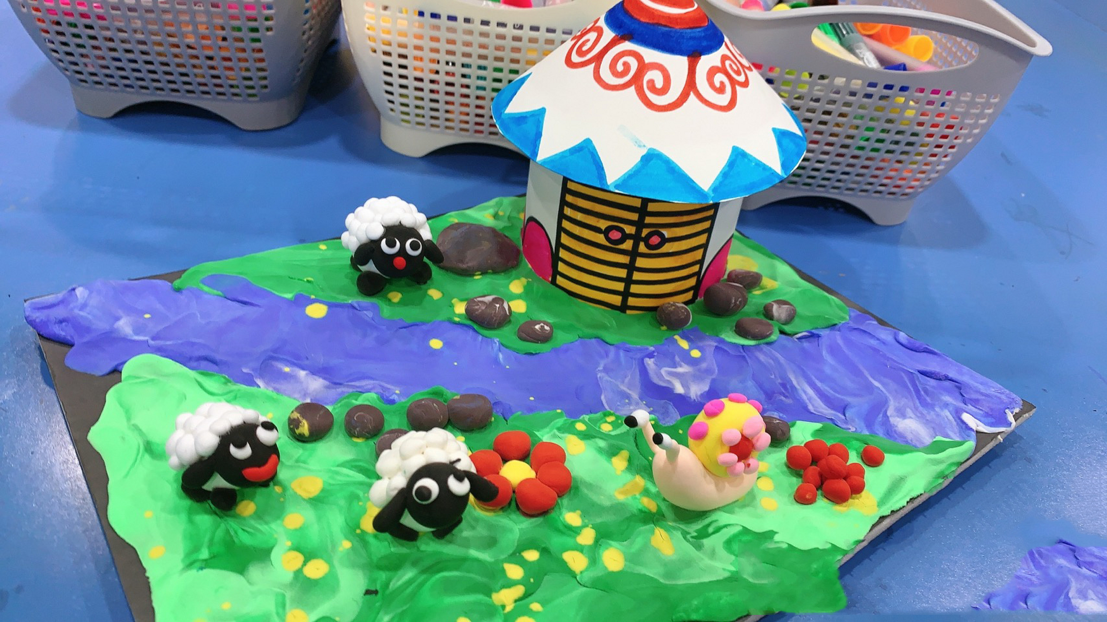 粘土 蒙古包 一年级幼儿园大班 粘土手工课 草原上的蒙古包