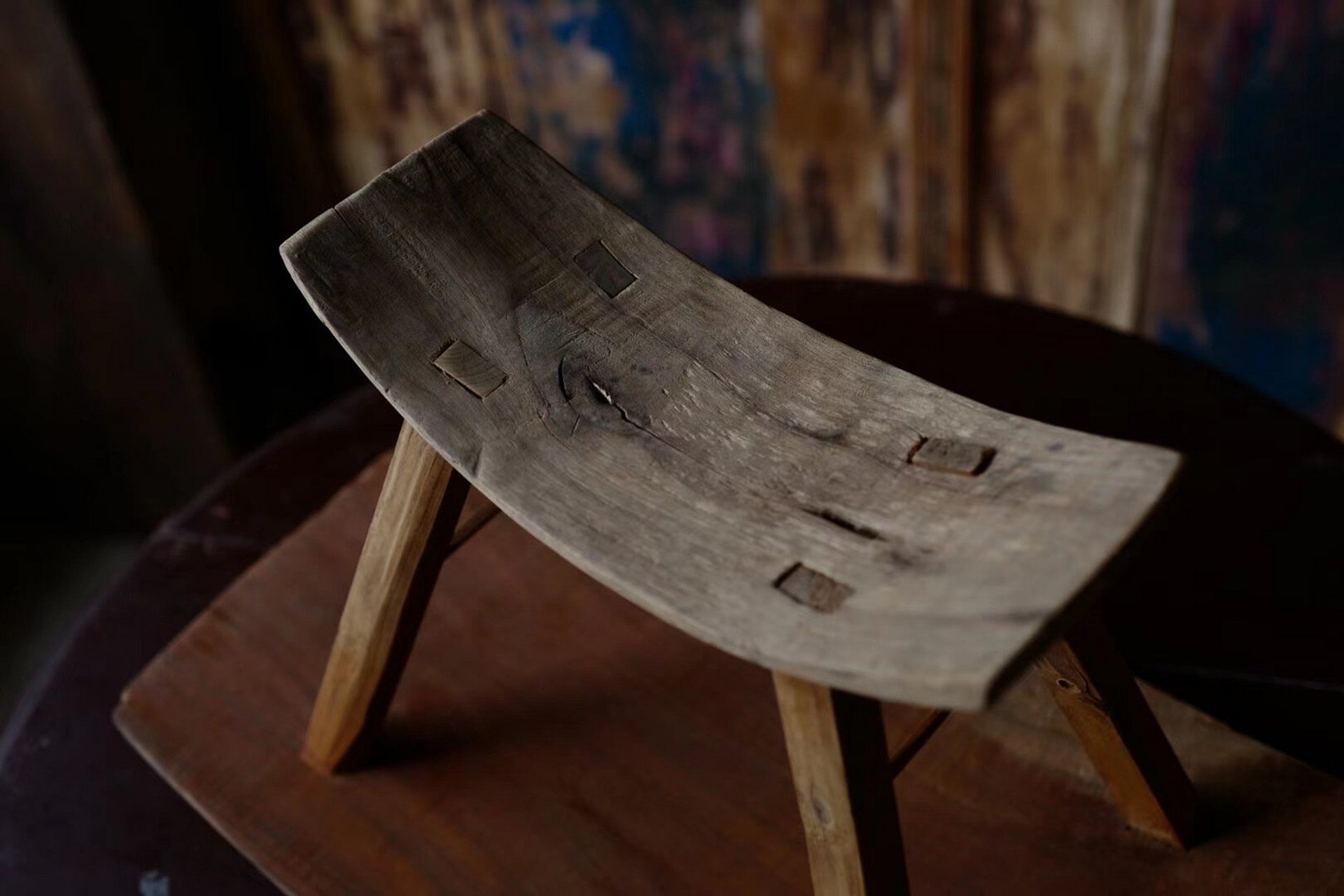 老家具/老物件 秧马 秧船 民俗 老物件 民间插秧凳 秧秧船