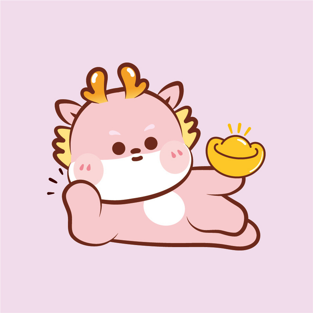 小飞龙ip龙年好事发生 龙年暴富头像分享 小飞龙ip卡通形象,治愈系ip