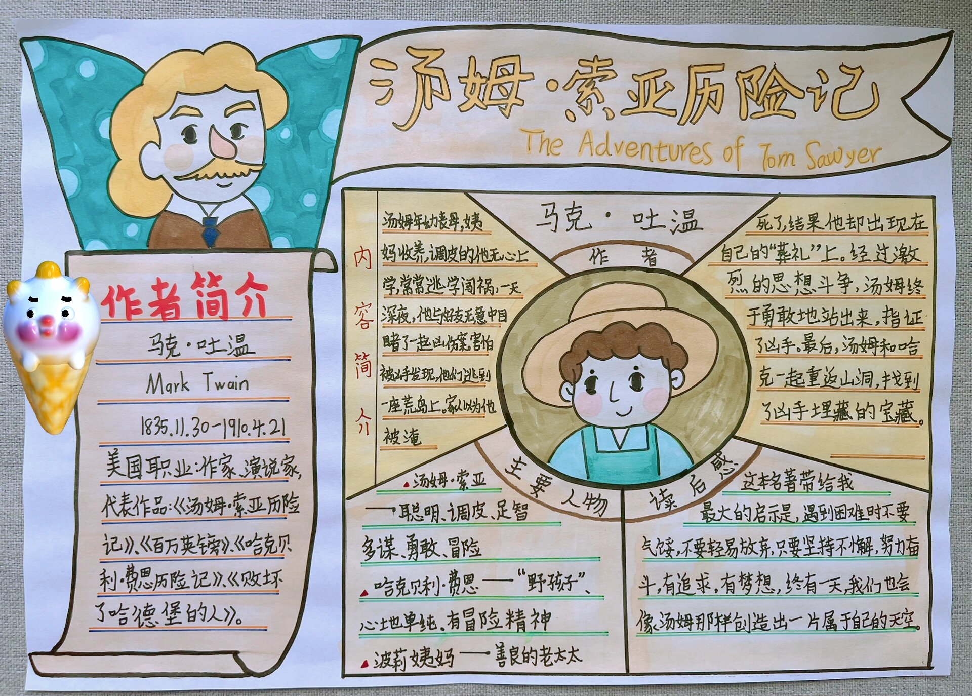 《汤姆.索亚历险记》读后感 手抄报