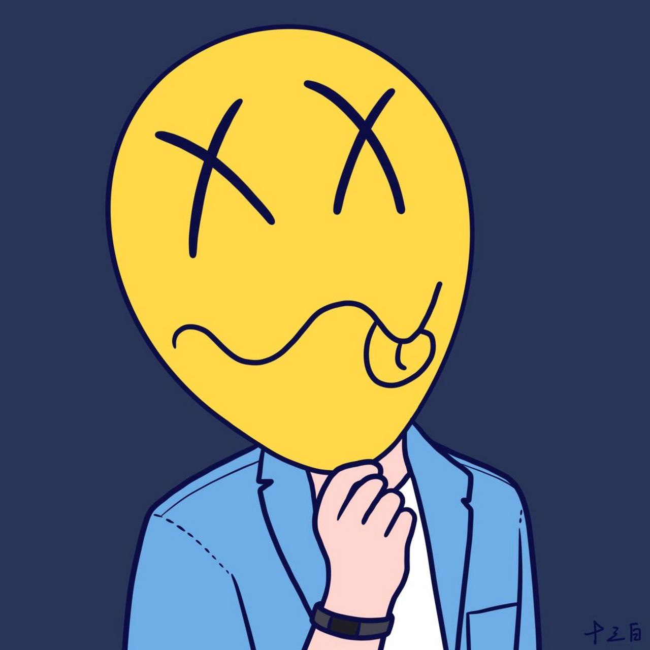 又是emo小头像 画了八个小头像,本来我想打的文案是"我们变了,钡妹