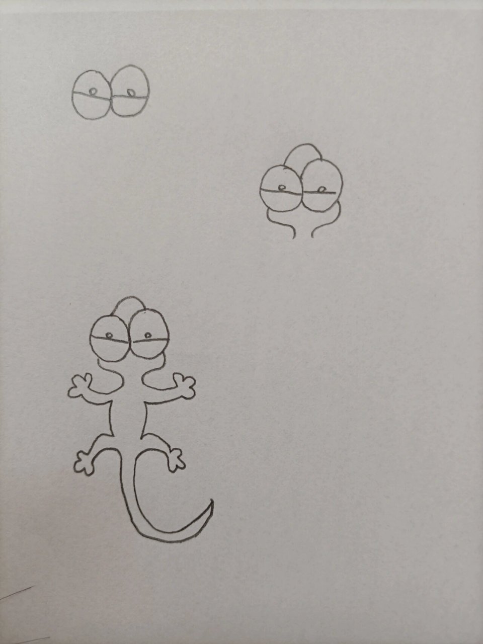 简笔画(186)蜥蜴 坚持,加油^0^~!我觉得这个画的更像壁虎.