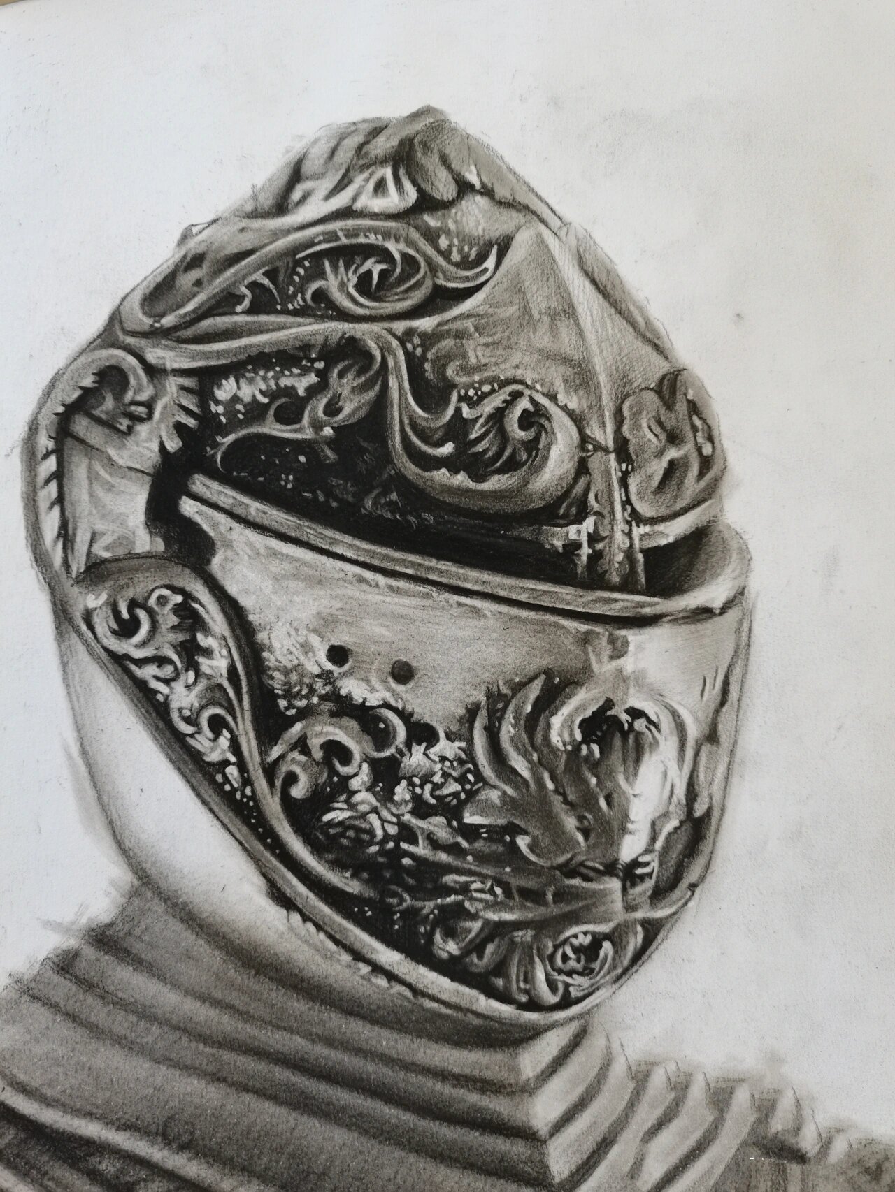 精微素描～中世纪盔甲 绘画全过程