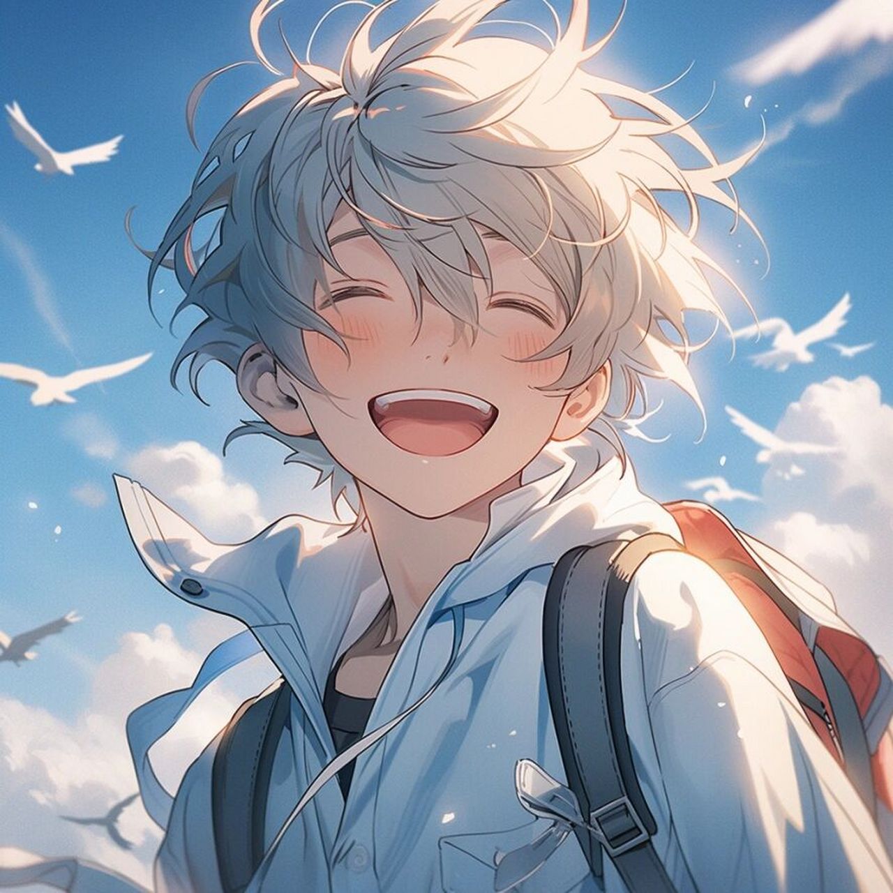 男生头像|笑容治愈 微笑大男孩儿太治愈啦  ai绘画