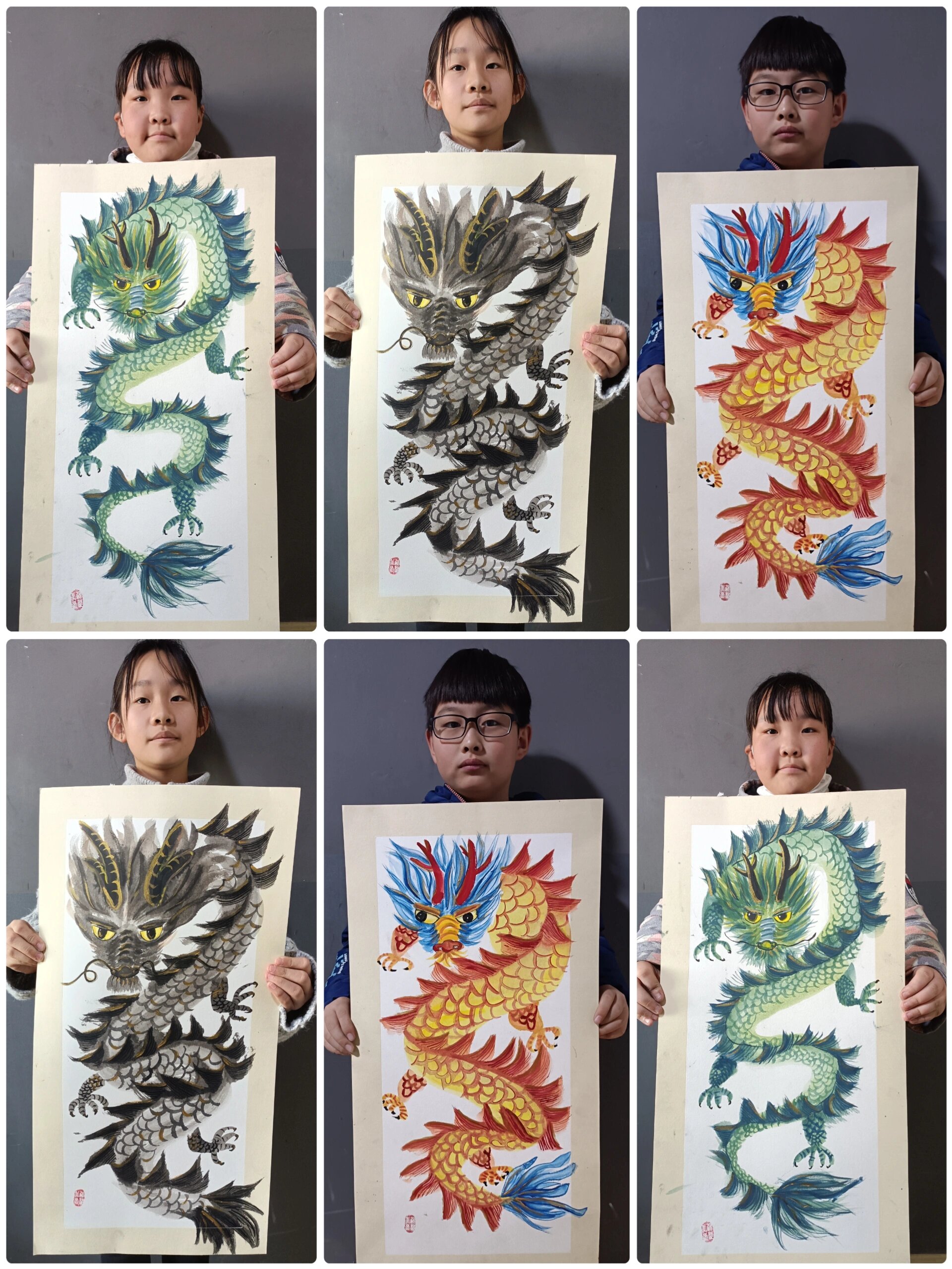 国画《中国龙》