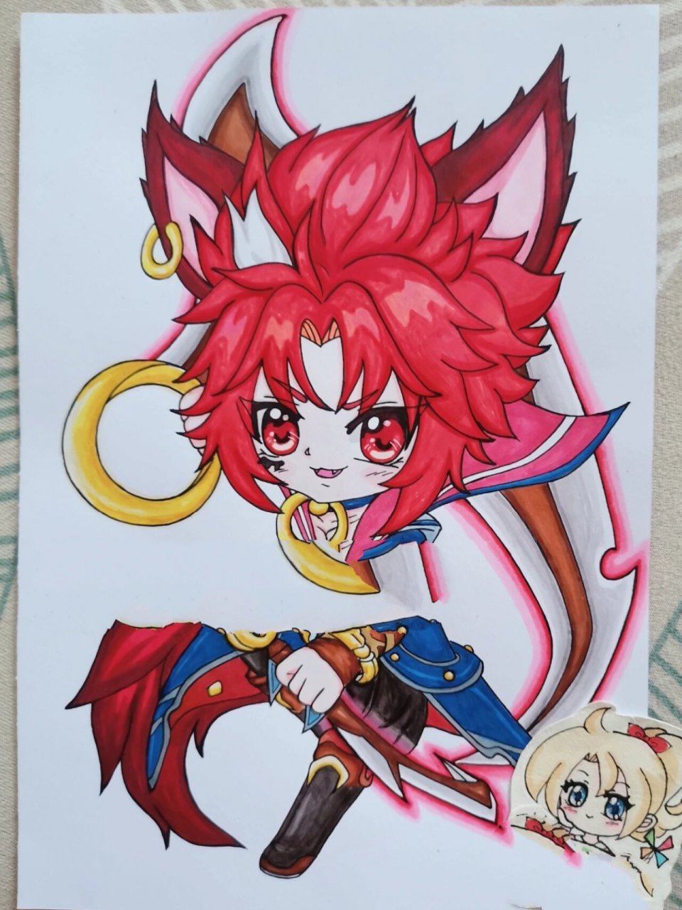 王者荣耀百里玄策二创手绘简笔画画的日常 二创 出自:王者荣耀～刺客