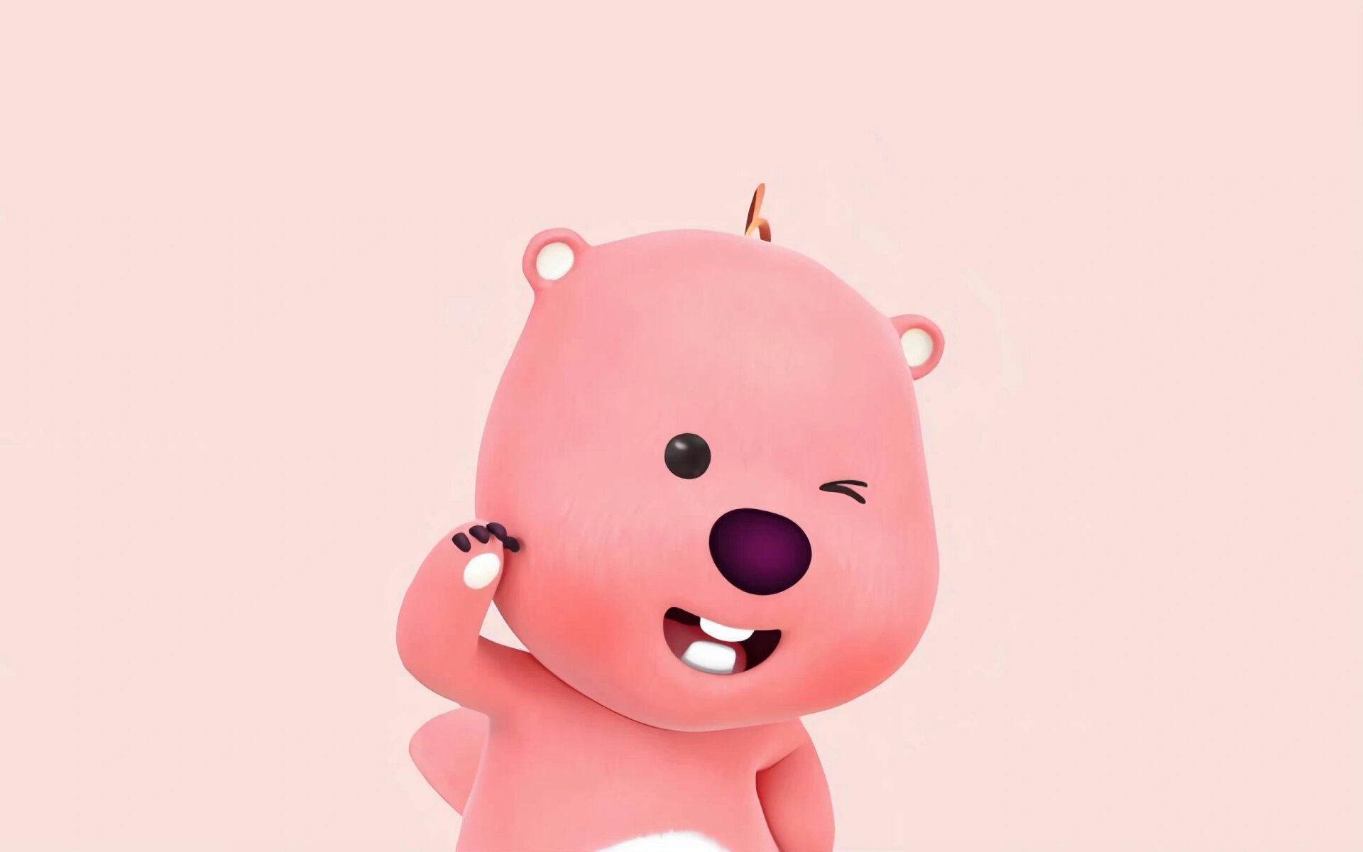 关于粉色小海狸的一些平板壁纸