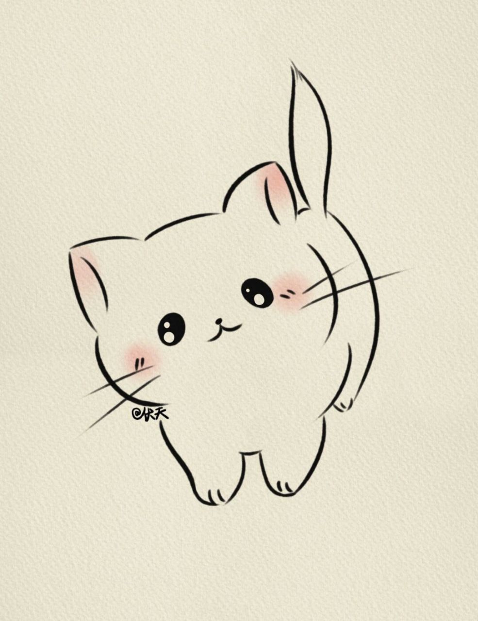 简笔画很可爱的猫咪图片