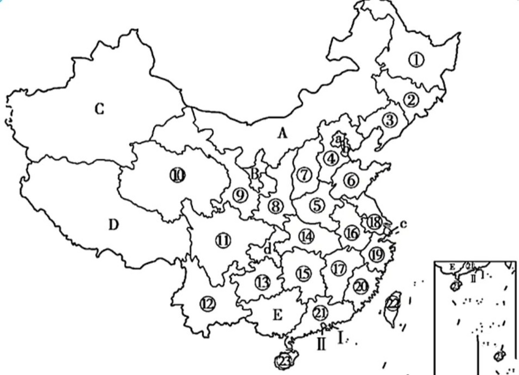中国地理填充图,需要的拿走吧