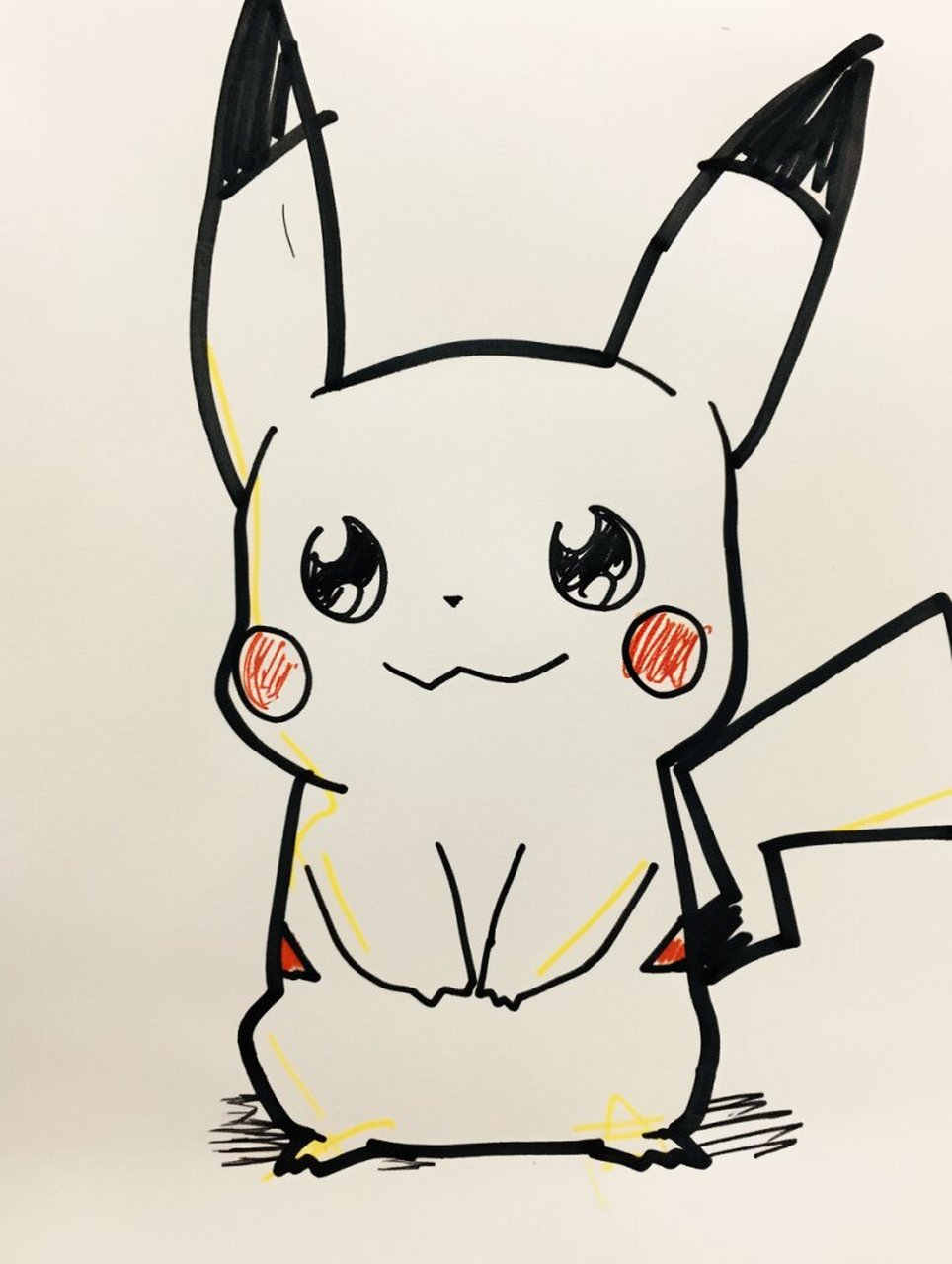 简笔画皮卡丘,几笔就能画成 #皮卡丘#0202#头像#0202#可爱