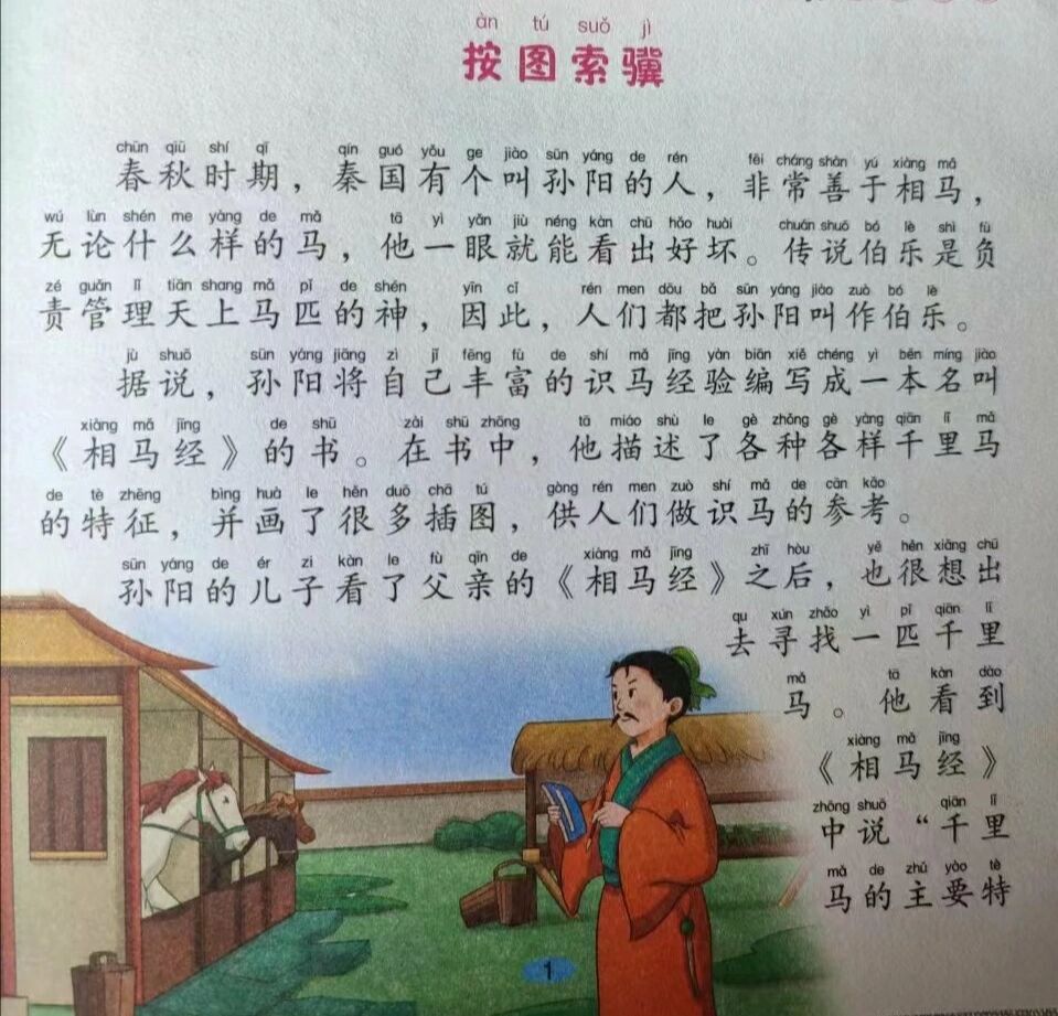 寓言故事第1篇|《按图索骥》