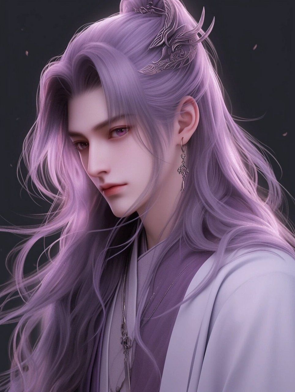 古风男头像·紫发美男你见过吗?