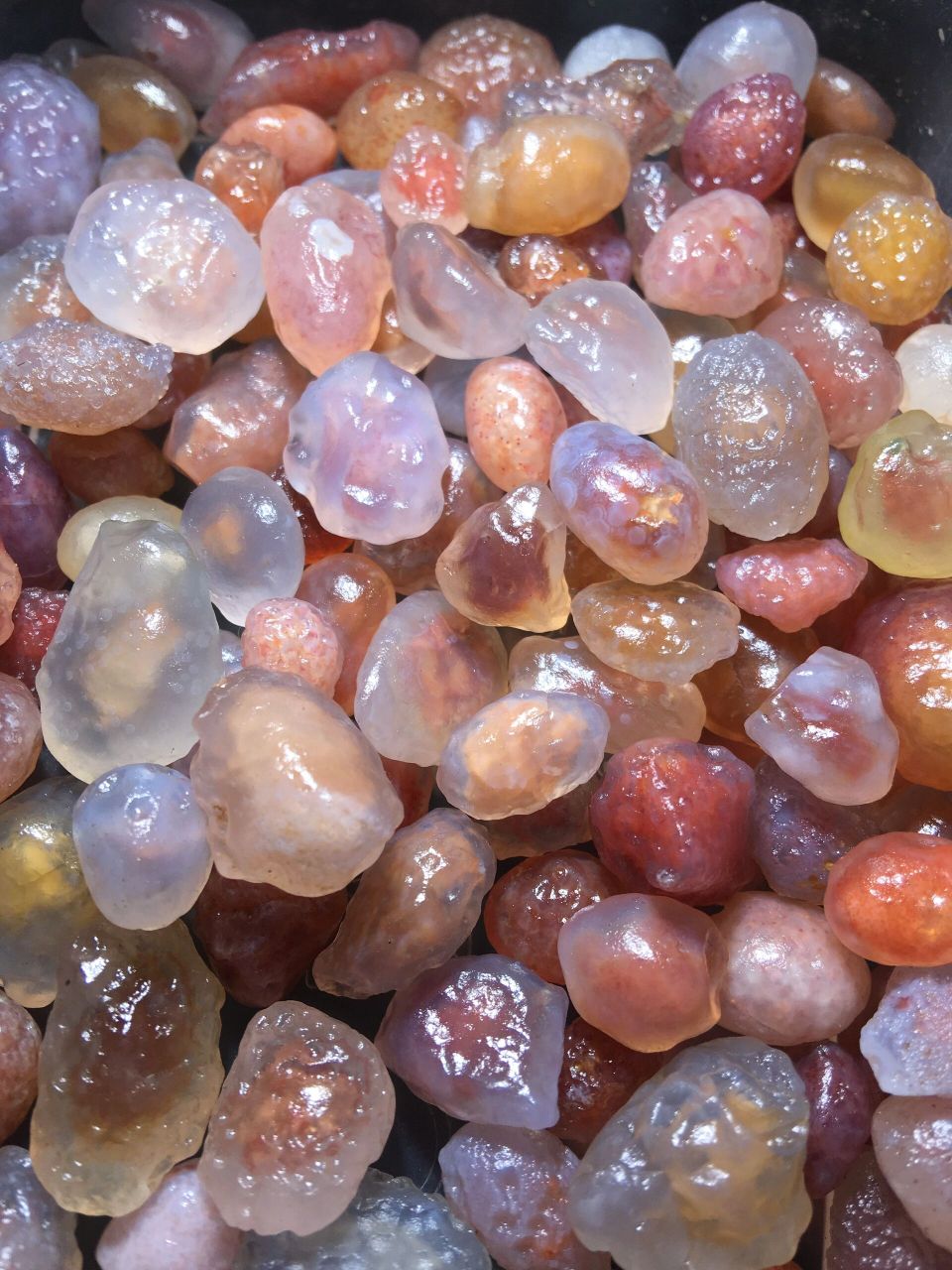 阿拉善戈壁玛瑙粉色糖心 内蒙古阿拉善粉色糖心 天然原石 每一颗都是