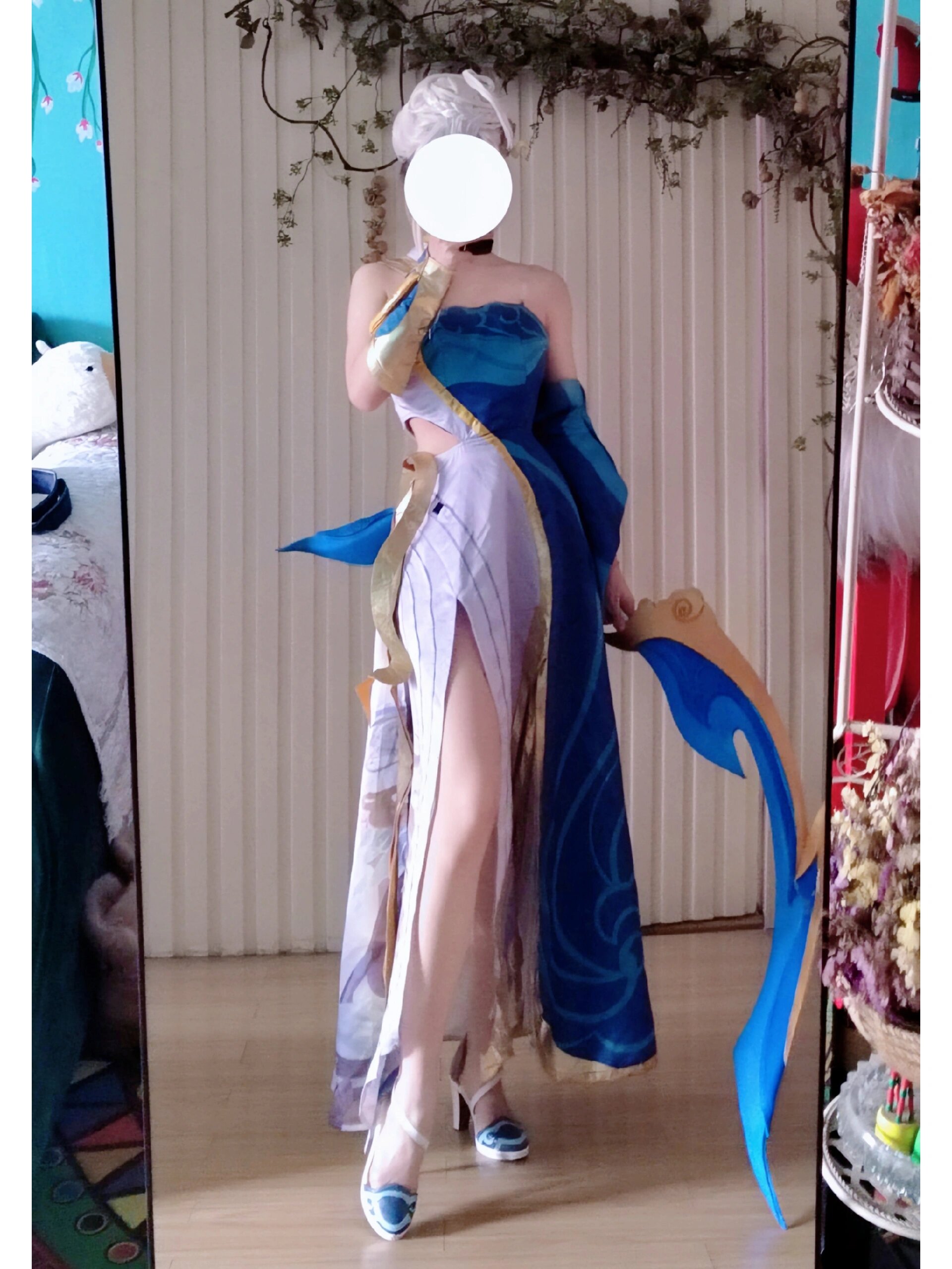 王者荣耀伽罗太华cos试衣,衣服是东记游家滴[大笑]不得不说,这套挤ⅱ